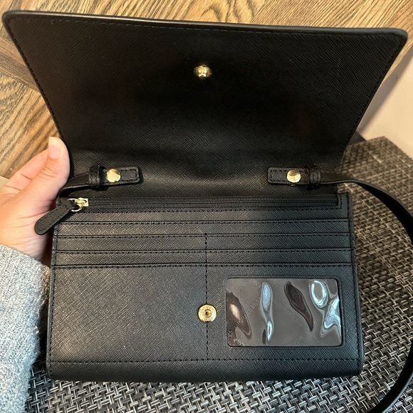 MICHAEL KORS Jet Set Charm LG MF XBODY CLUTCH LEATHER Black - Picture 5 of 13